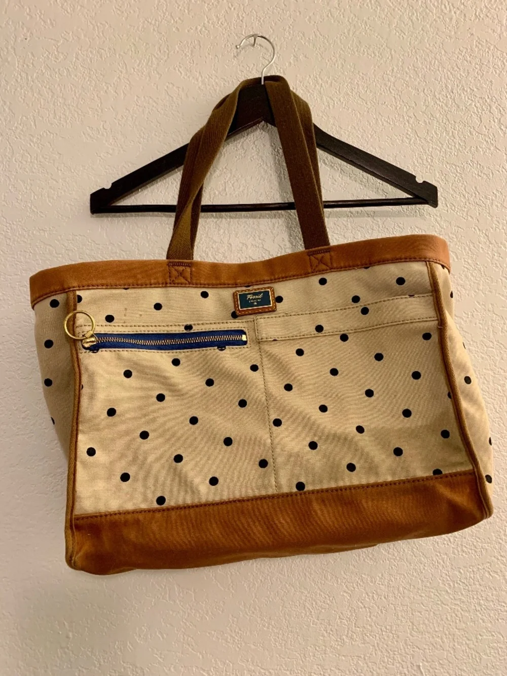 Fossil Passport E W Satchel Kki Top Handle Bag - LOTS OF WEAR